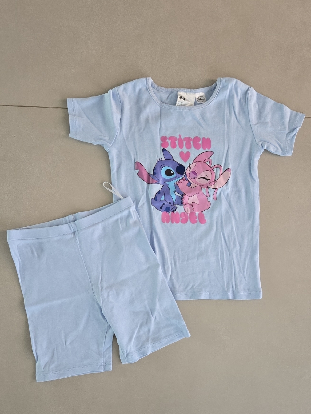 H&M x Disney Stitch & Angel Light Blue Kids Set Size 8Y